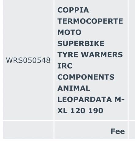 Koce grzewcze tor torowanie warmers IRC Tygrys Leopard