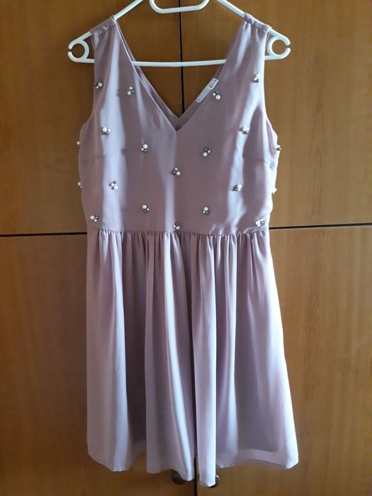 Sukienka nowa brudny róż elegancka chrzest komunia wesele