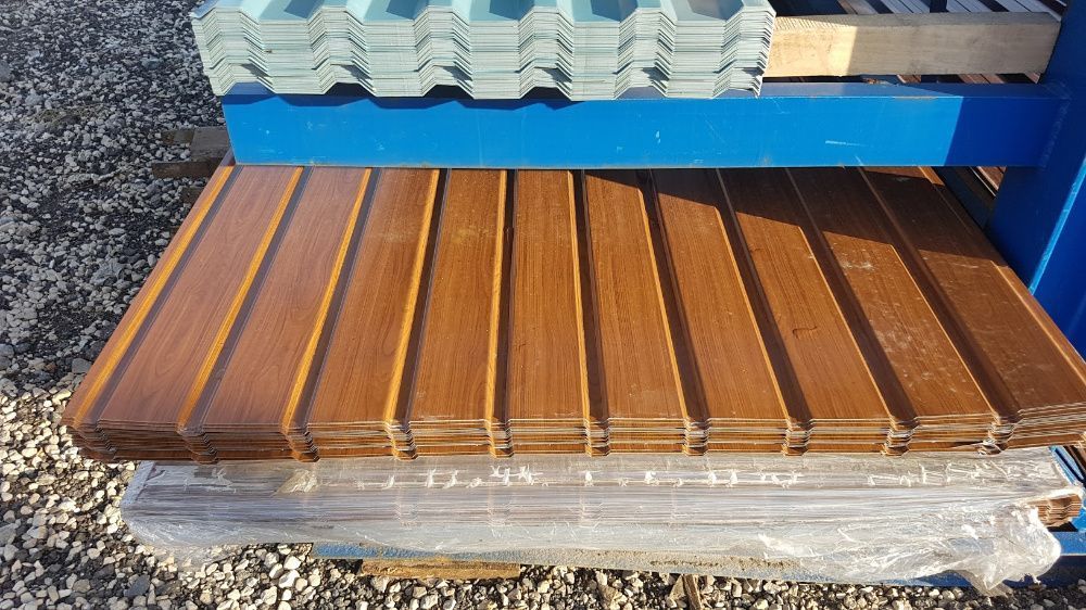 Blacha Trapezowa Drewnopodobna na podbitkę Złoty Dąb podbitka dachowa