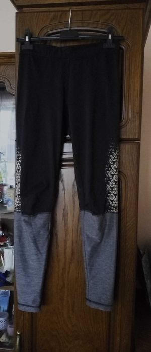spodnie legginsy czarno szare Crivit rozmiar XS