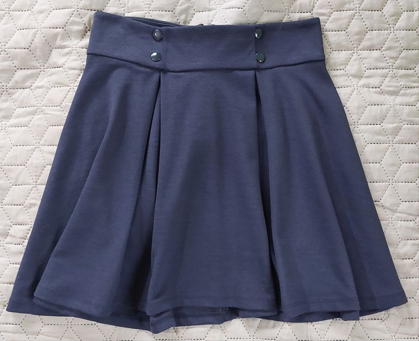 SPÓDNICA C&A rozkloszowana granatowa