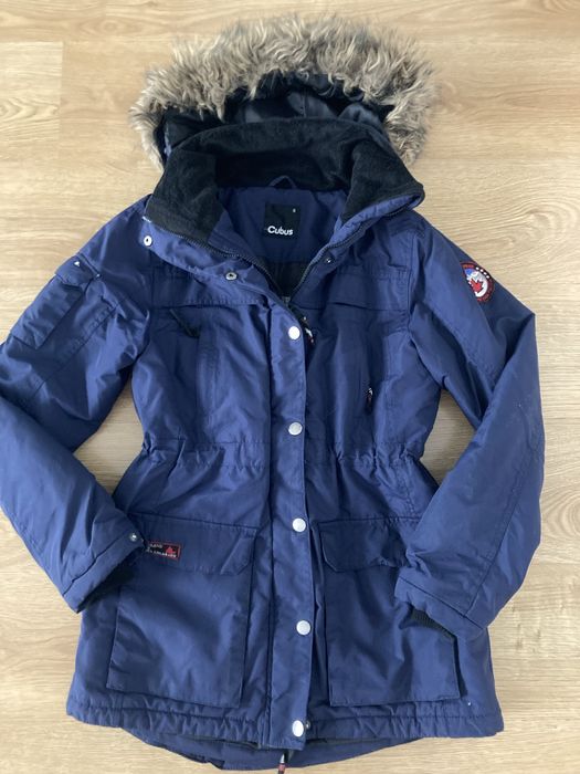 Granatowa kurtka parka Cubus S