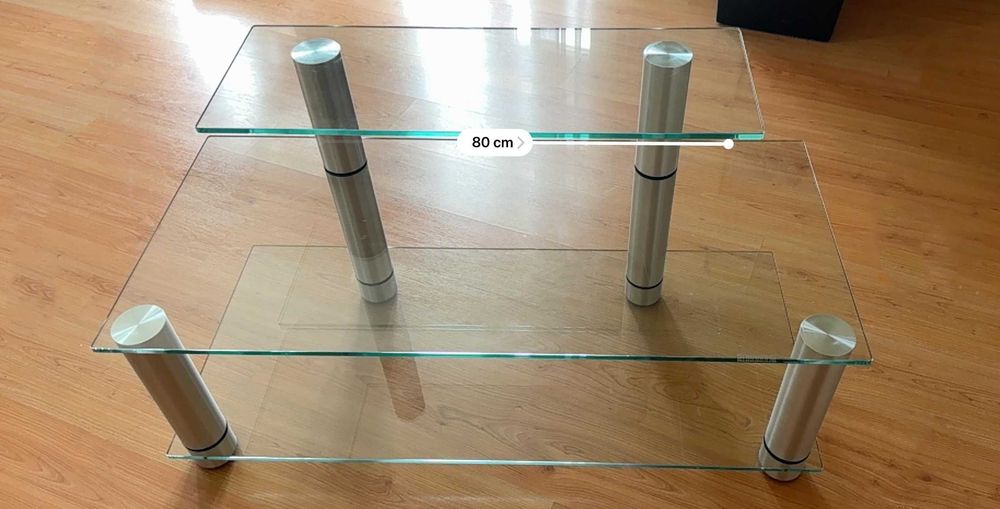 Móvel de televisão em Vidro temperado