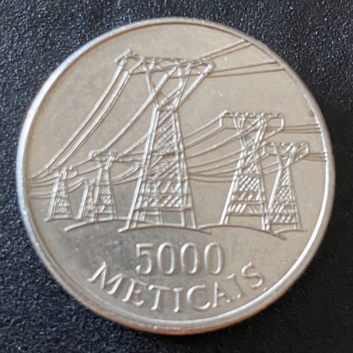 Moeda Moçambique 5000 meticais 1998