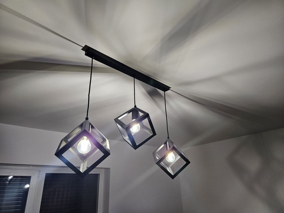 Lampa wisząca Plywood czarna 3xE27 Inspire