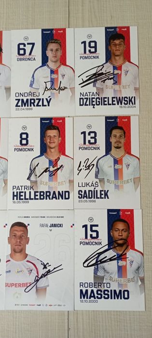Górnik Zabrze 12 zdjęć z autografem