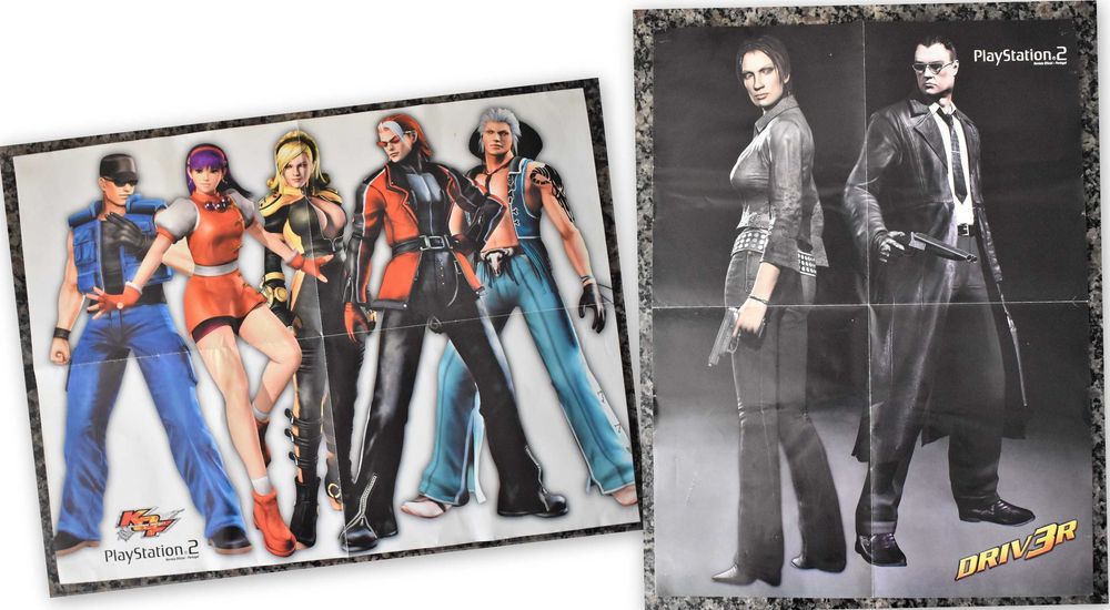 KOF: Maximum Impact / Driv3r - Poster antigo jogos PlayStation 2 (PS2)