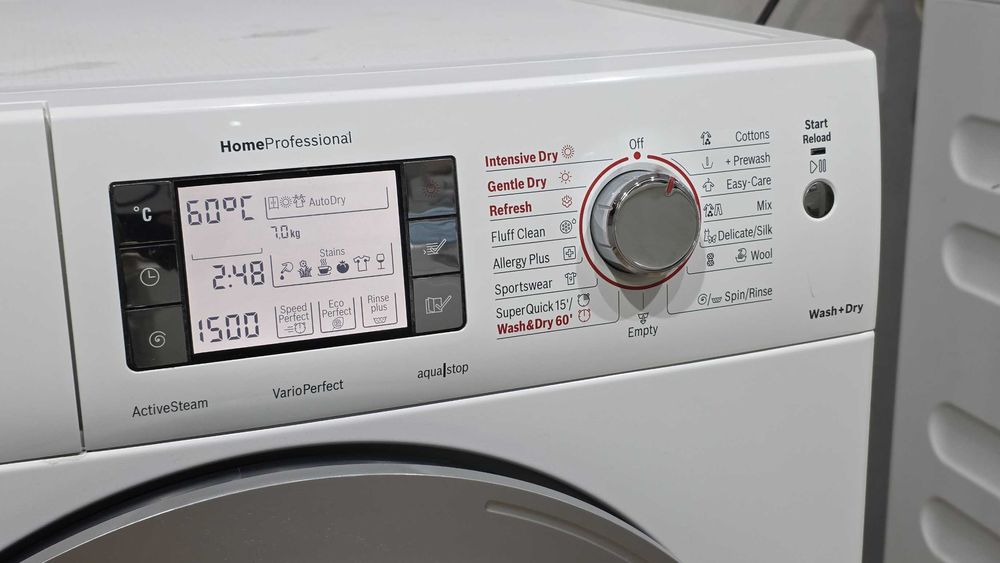 Pralko-Suszarka Bosch Home Professional 7/4kg 1500obr, LED, para