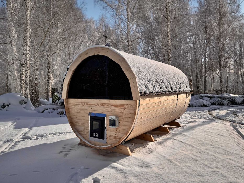 Sauna beczka ogrodowa do złożenia samodzielnego montażu DIY