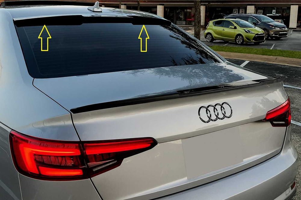 Спойлер Чорний глянець на ауди ауді A4 B9 | Бленда на вікно