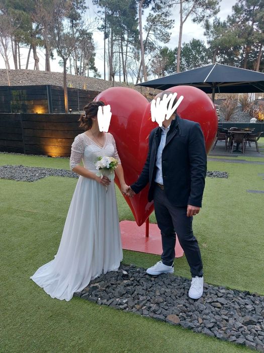 Vestido de noiva usado uma vez