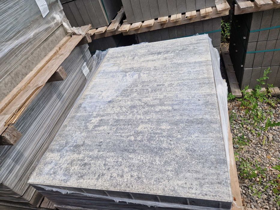 Płyta Betonowa Maxima XL Duża 120x80x8 cm Antracytowy, Kwarcytowy Taras Okazja Promocja
