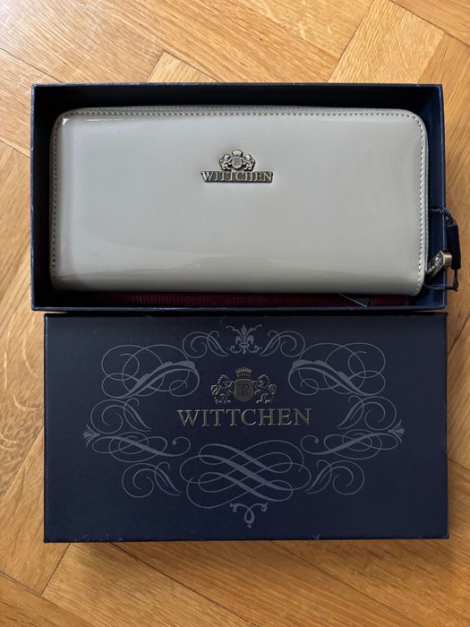 Portfel Wittchen skóra lakierowana nowy z metką 9x19 cm