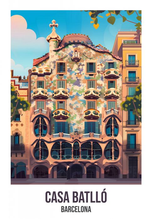 Plakat 68x98cm Casa Batlló
