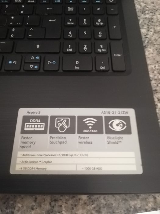 Portatil Acer 3 A315-21 peças