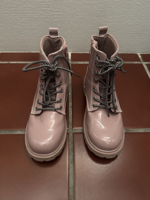 Blusao azul indian rose e botas rosa velho verniz 34
