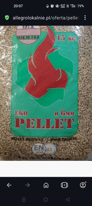 Pellet najwyższej jakości bez spieków wysoka kaloryczność