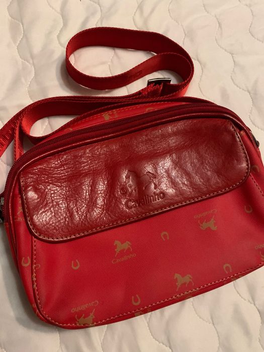 mala / bolsa tiracolo da cavalinho vermelha
