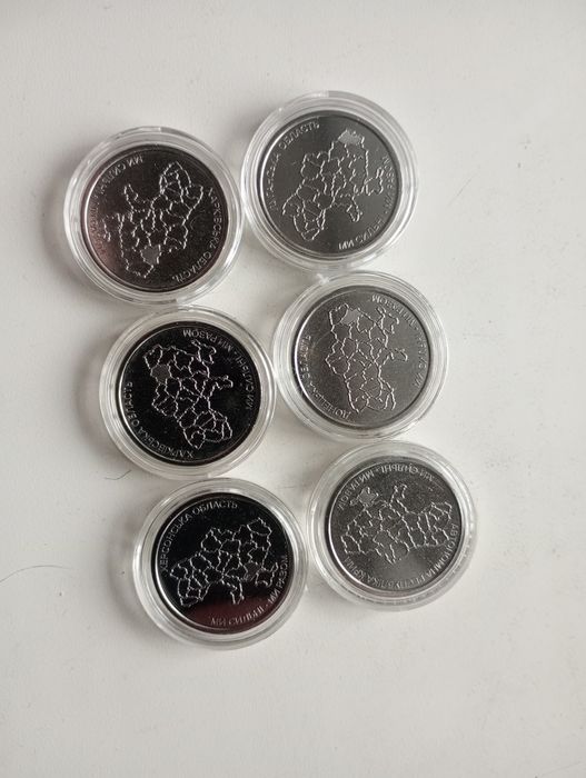 Монеты 10 гривен Области Украины