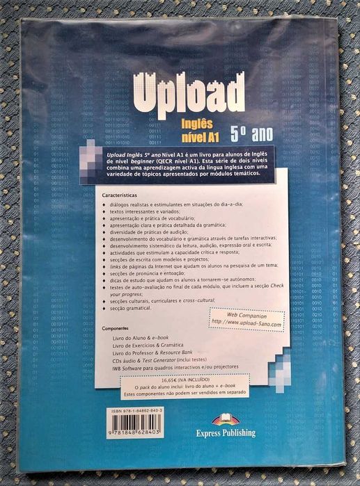 "Upload Inglês 5º Ano - Student's Book" - Ótimo Estado!