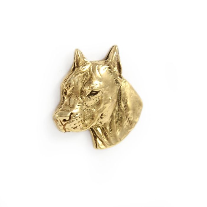 Amerykański Staffordshire terrier pin pozłocony Art-Dog