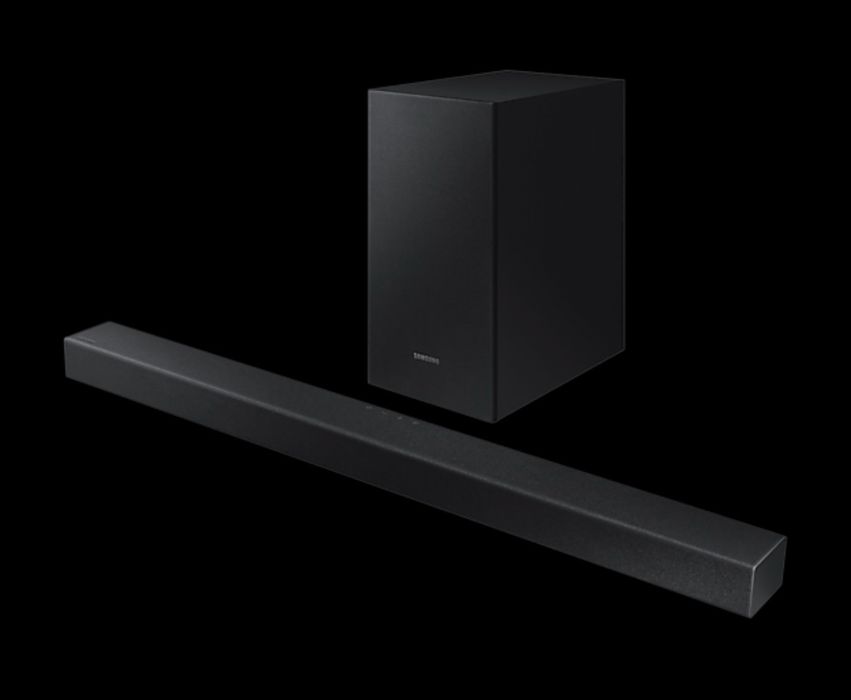 Conjunto TV Samsung 50" + Soundbar + Suporte de Parede (praticamente novos)