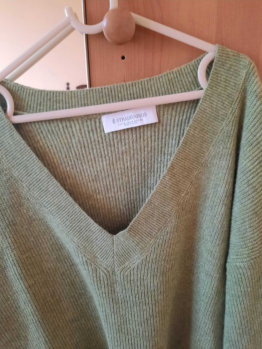 Zielony sweter oversize - stadivarius