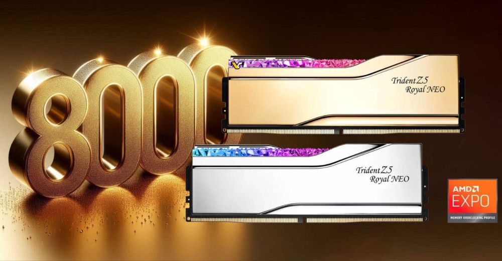 G.Skill 32 GB (2x16GB) DDR5 8000 MHz Trident Z5 Royal Neo Silver