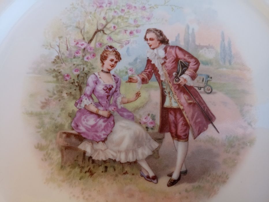 Prato Vista Alegre 1881 até 1921 motivo cena romântica
