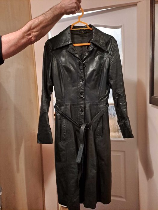 PROMOCJA Jedyna okazja Damski płaszcz skórzany