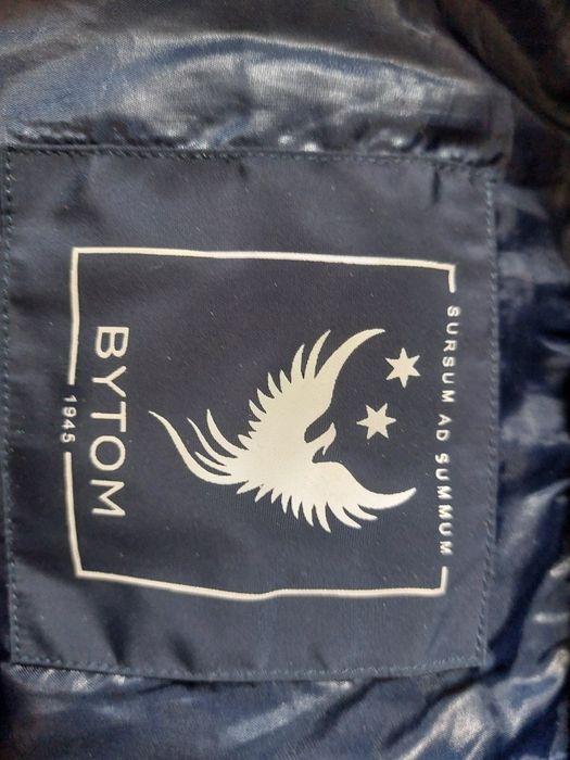 BYTOM piękna męska ciepła kurtka zimowa r.M granat stan idealnyjakNOWA