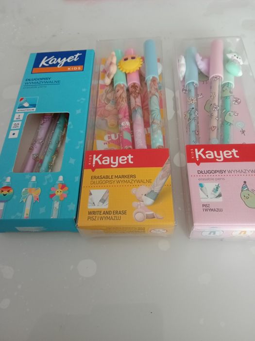 9 długopisów wymazywalnych Kayet