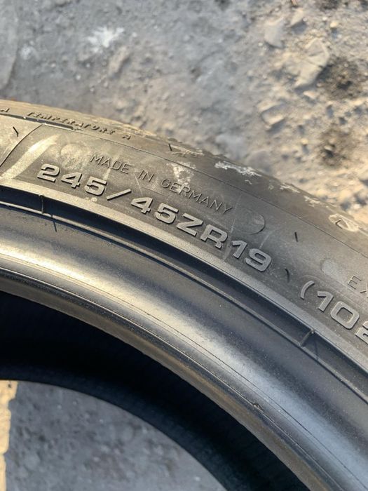 Шини  пара 245/45 R19 Dunlop літо 2021р 6,4мм