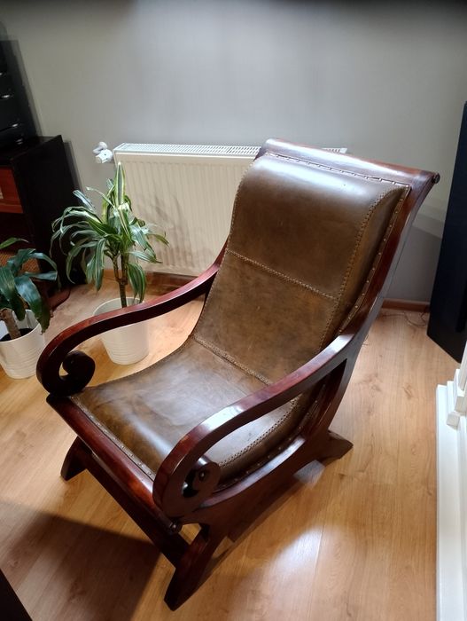 Fotel , krzesło z drewna tekowego