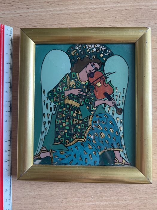 Aniołek obrazek-rękodzieło