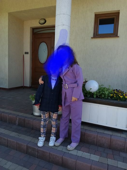 Garnitur komplet dziewczynka 134