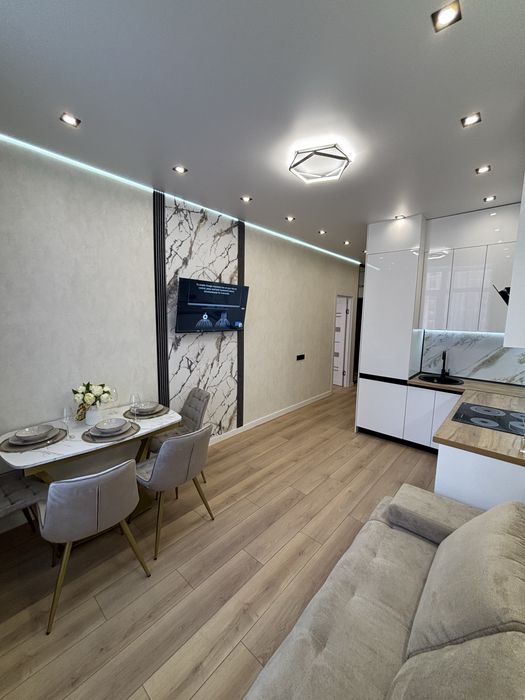 Терраса 1-комнатная квартира с ремонтом ЖК 61 Жемчужина/Краснова/Море