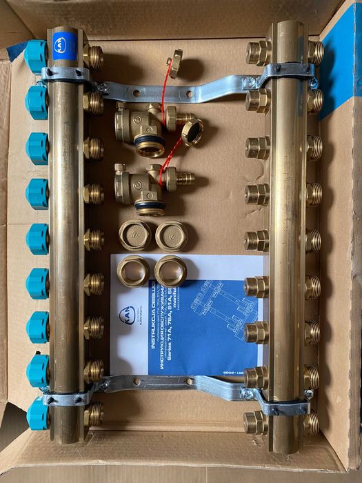 Колектор розподільчий KAN для теплої підлоги на 9 контурів