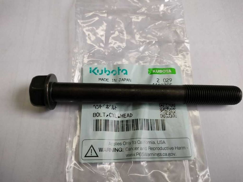 Śruba głowicy silnik Kubota V3300 V3600 V3800 WG3800 oryginał
