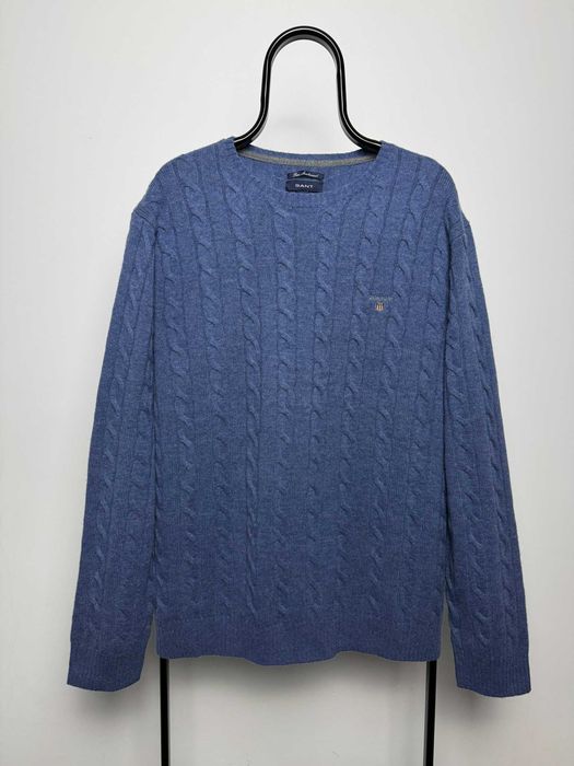 Sweter męski Gant sweterek warkocz wełniany