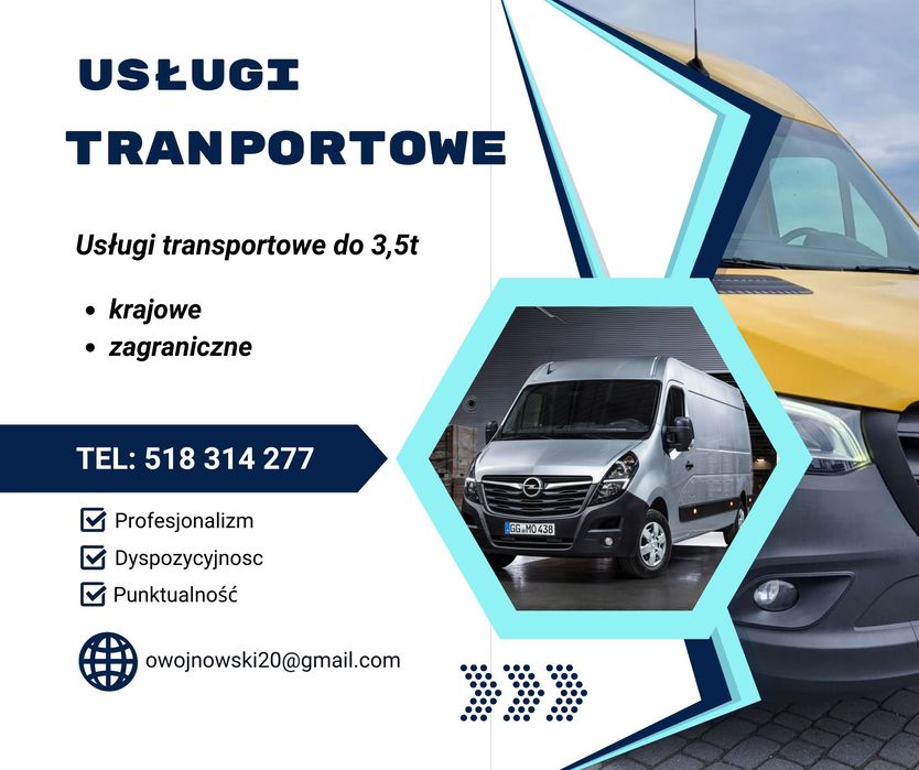 Usługi transportowe, przeprowadzki !
