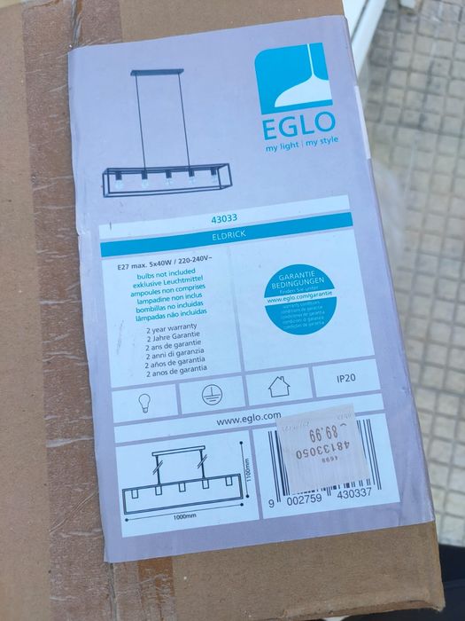 Vendo candeeiro da Eglo