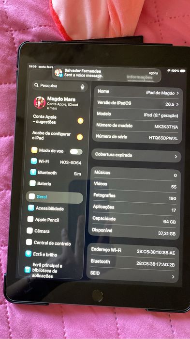 iPad comp nova sem nenhum risco sequer