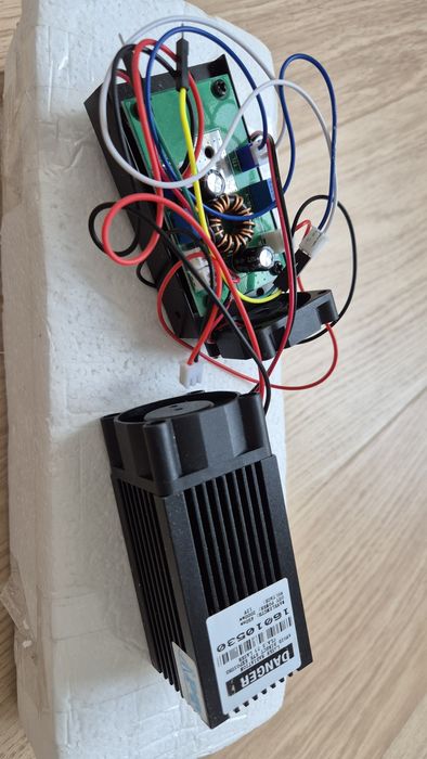 Лазер CNC синій гравер 450nm 2000mW Blue Color 445nm 2W Focusable Lase