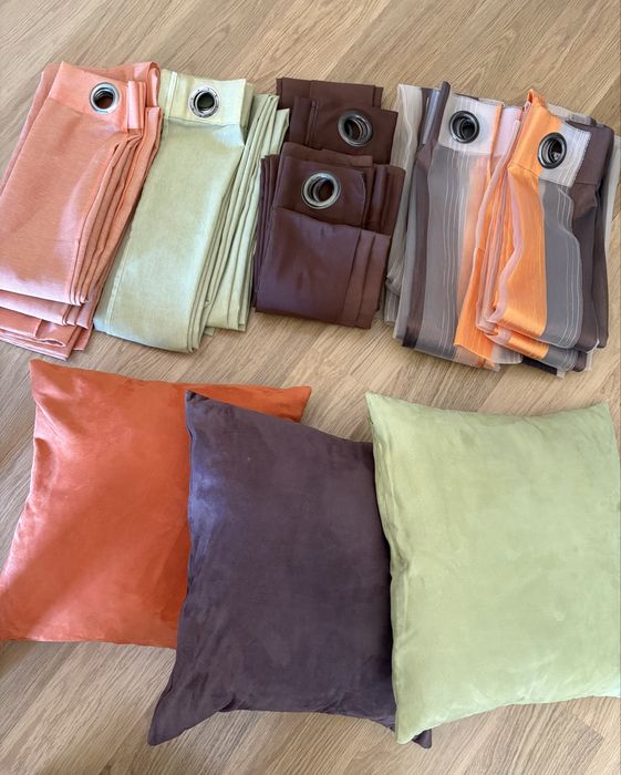 Cortinados e almofadas