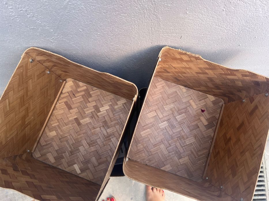 Conjunto 4 caixas bambu IKEA
