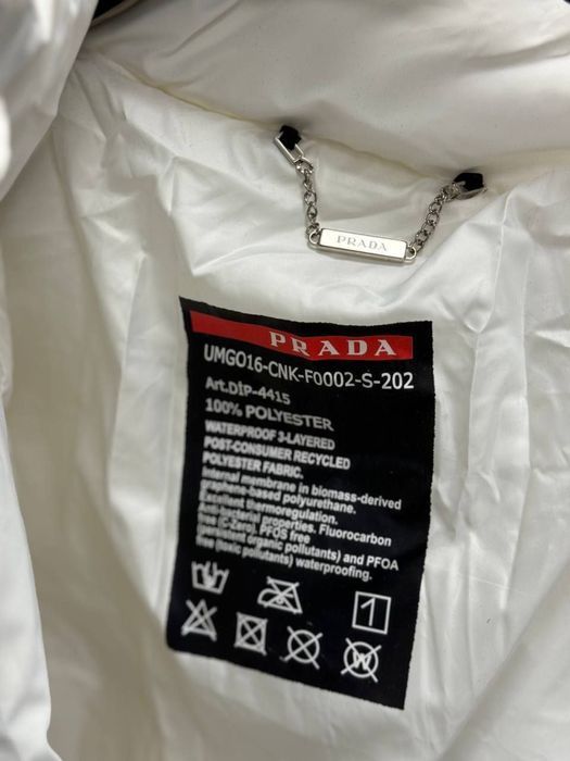 PREMIUM PRADA 2025 Женская куртка белая Пуховик короткий зима эко пух