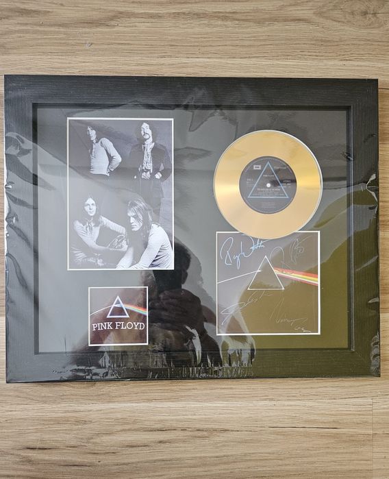 PINK FLOYD - Dark Side of the Moon- Replika signatures GOLD mini RECORD style CD