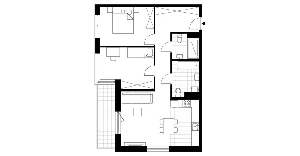 3-pokojowe mieszkanie 70m2 + balkon