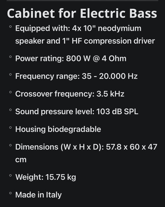 Estarei em Lisboa - 05/julho - Apenas 16kg! Coluna baixo Markbass MB58R 104 Energy Box 4